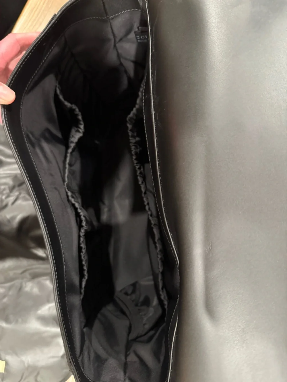 Gucci Black GG Canvas Messenger Bag with Red-Blue Web Strap